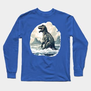 Dino in the water Long Sleeve T-Shirt